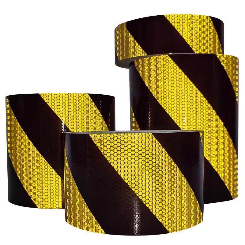 Black & Yellow Reflective Hazard Tape