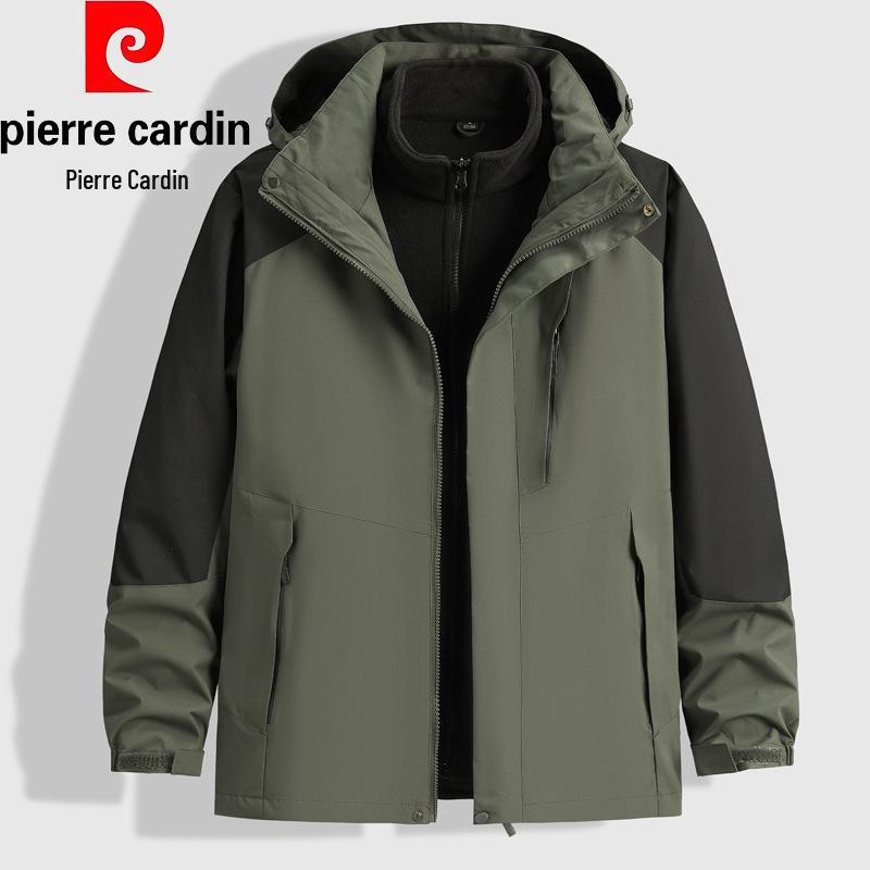 Мужская куртка 3-в-1 Pierre Cardin большого размера, отстегивающаяся, для активного отдыха, с плотной флисовой подкладкой 7XL