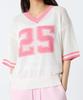 ANDTHEOTHER Oversized V-Neck Short Sleeve Knit Pink