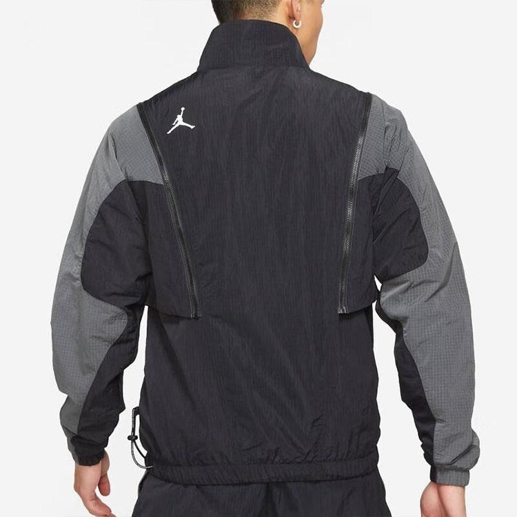 Jordan Colorblock Detachable Zip Long-Sleeve Stand Collar Jacket Men Jackets Black DH3289-010