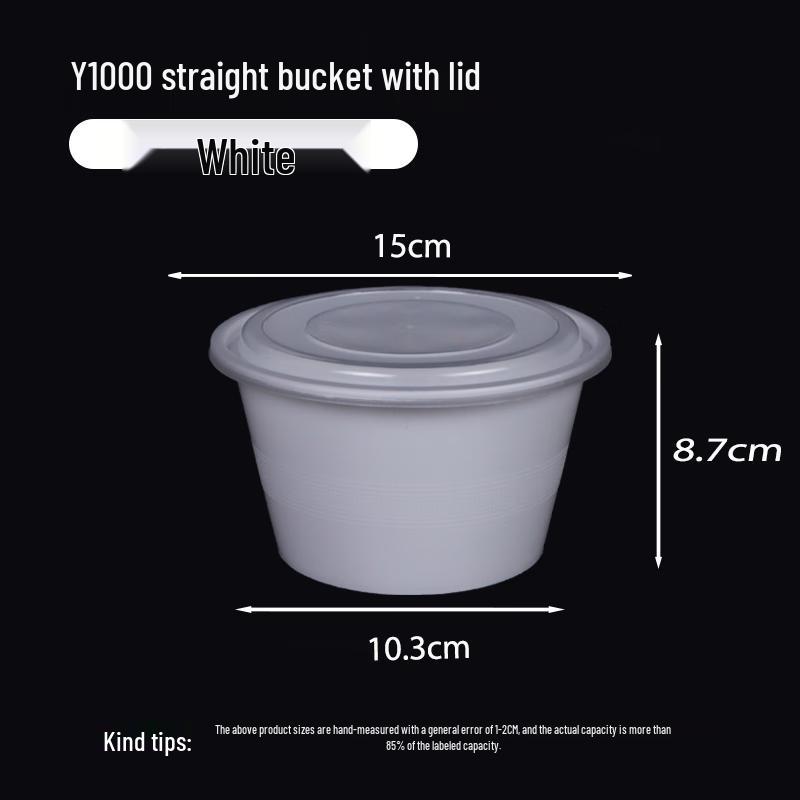 Disposable Round Food Containers with Lids, 950ml
