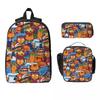 3Pcs Rocket Power Accessories Backpack Set for Children Pencil Boxes Bookbag Sets with Lunch Box For School Students Daypack