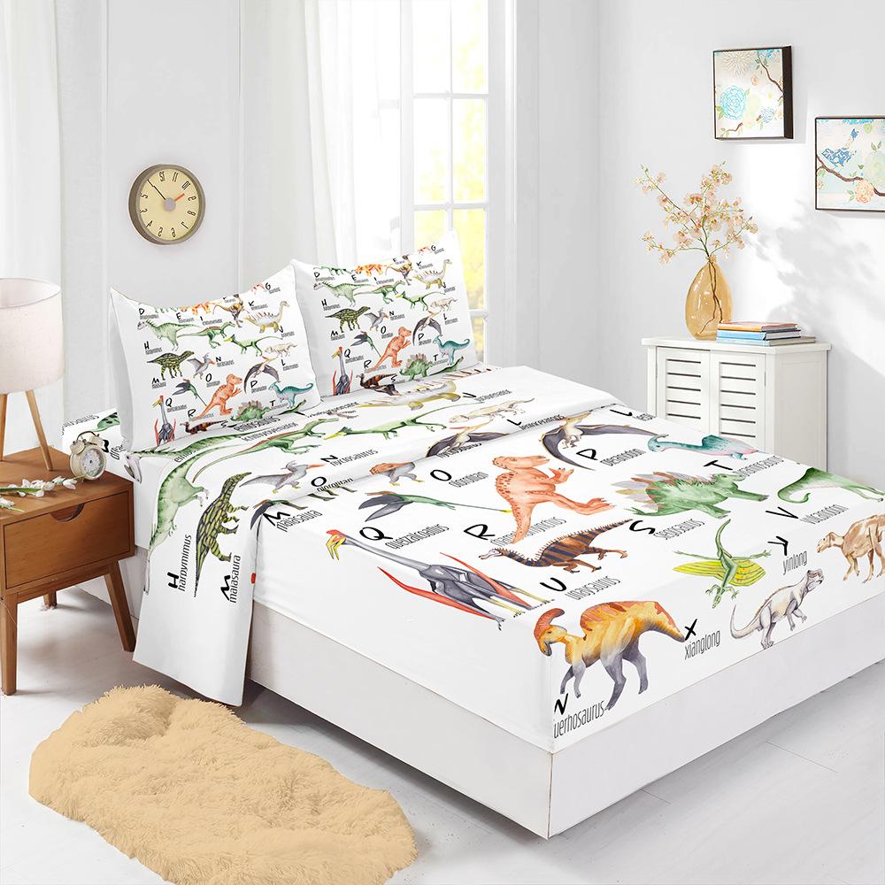 Four-Piece Mattress Set 3D Digital Printing Mattress Protective Cover Specimen Butterfly Mattress