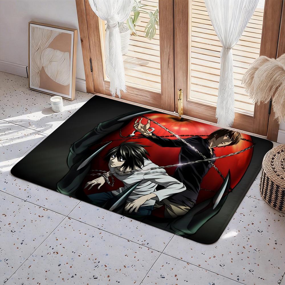 Hot Anime D Death N Note Floor Mat Eco  Flannel Doormat Non Slip Odorless Indoor Floor Rug Soft Short Plush Home Mat