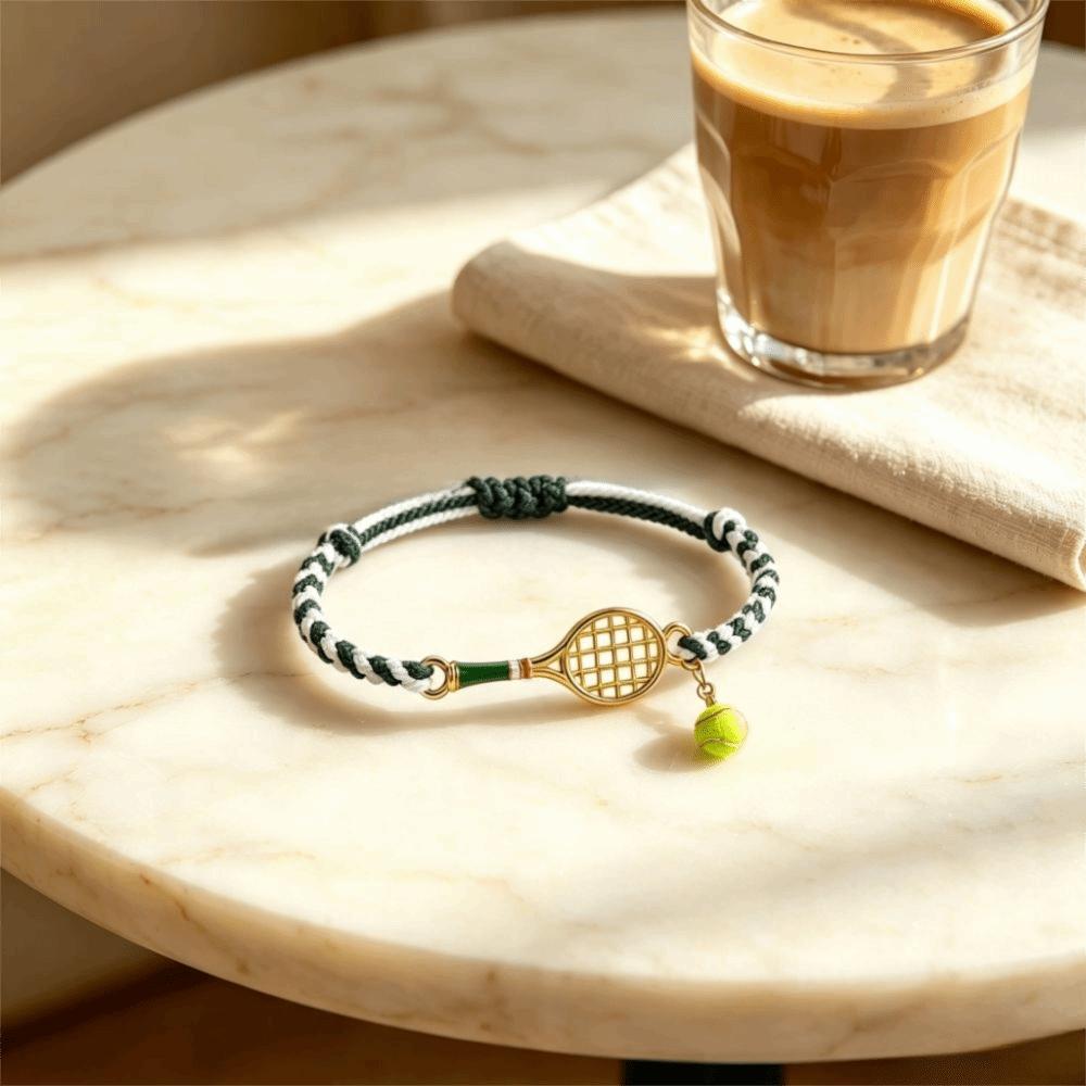 Bracciale Tessuto a Mano Bracciale Tessuto a Mano Design Leggero Bracciale per Coppia Bracciale Racchetta da Tennis per Donne