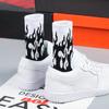 1 Pair Men Fashion Hip Hop Hit Harajuku Funny Socks Red Flame Blaze Power Torch  Warmth Street Skateboard Cotton Socks