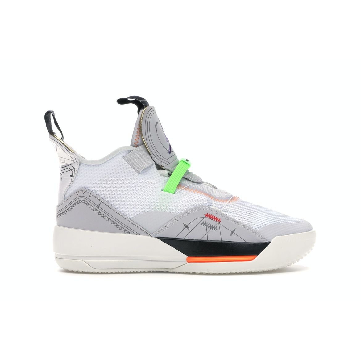 

Детские кроссовки Air Jordan 33 GS Vast Grey White Cone-White-Sail AQ9244-004