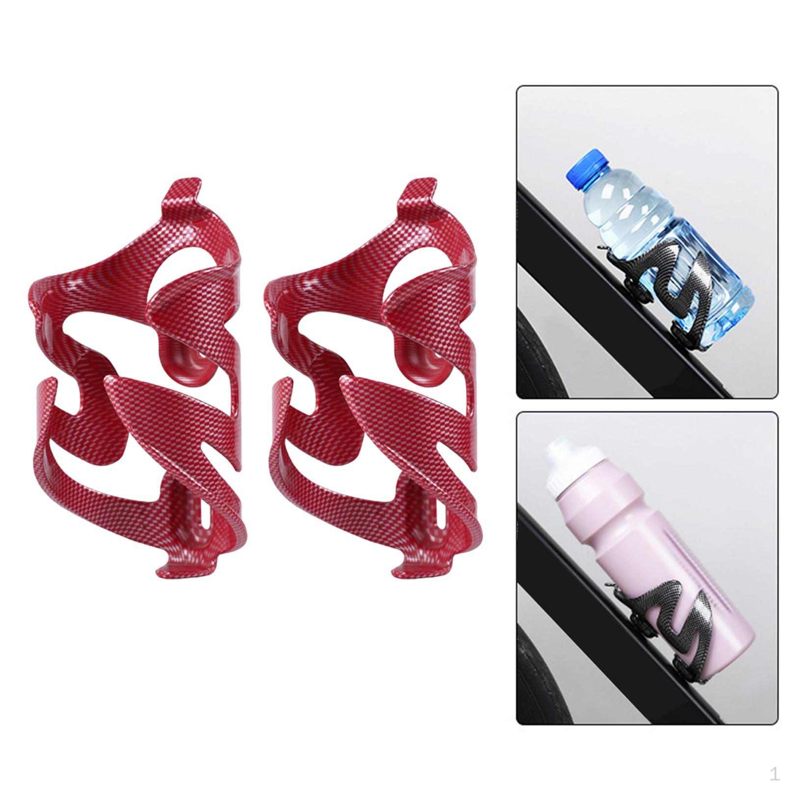 

2 Pieces Bike Water Bottle Holders Cages, Practical, Durability Easy Installation Sturdy красный
