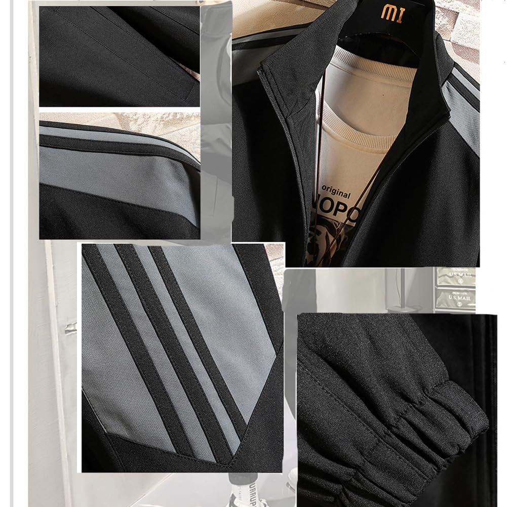 BUTMYJ Tracksuit Long Plus Loose Unisex Black M Men's Set, Sleeve, Sizes, Fit, Stylish, Loungewear, Fall/Spring Wear, Gym, Sports, Running,