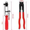 Clamp Pliers with CV Boot Clamps Kit, Ear Boot Tie Pliers,Stainless Steel Universal Adjustable AXLE CV Joint Boot Crimp Clamp Kit,Hose Axle Plier CV