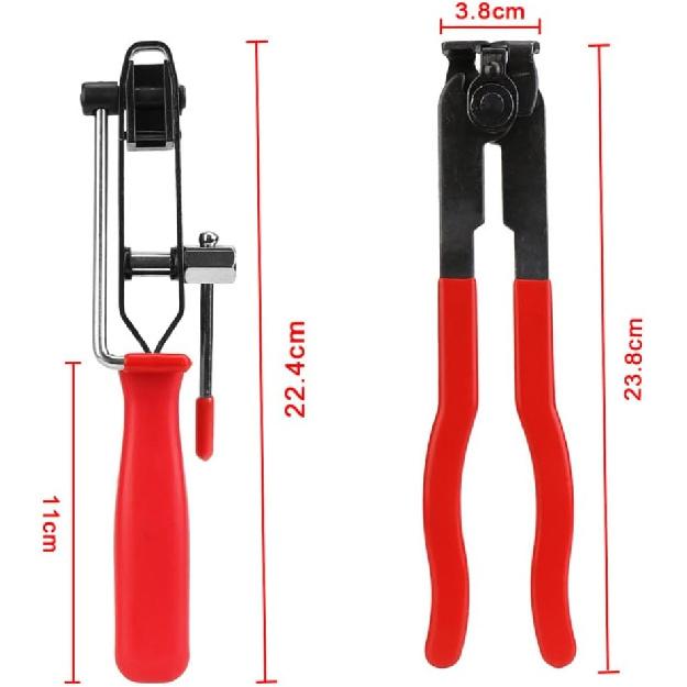 Clamp Pliers with CV Boot Clamps Kit, Ear Boot Tie Pliers,Stainless Steel Universal Adjustable AXLE CV Joint Boot Crimp Clamp Kit,Hose Axle Plier CV