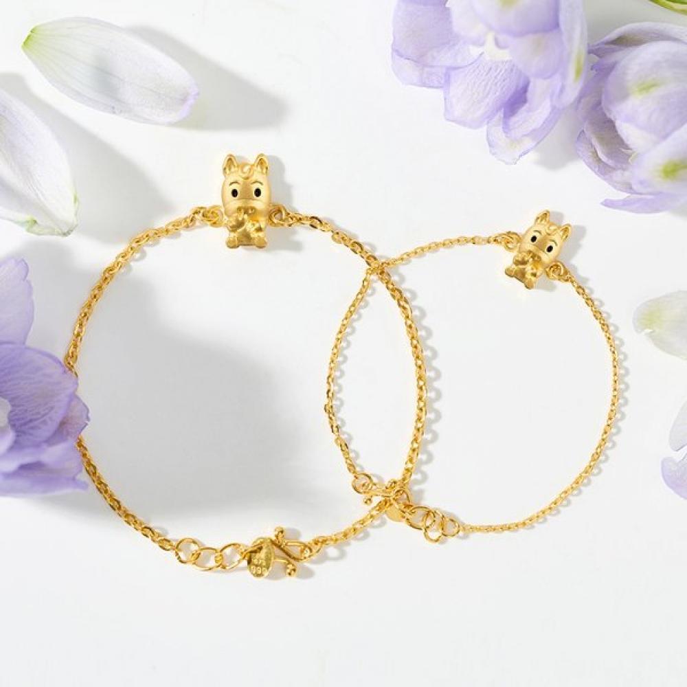 Porti 24k Gold 1.875g Horse Carrot Chain Bracelet