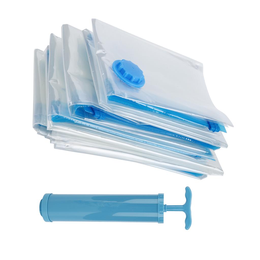 6 Stück Steppdecken Vakuum Aufbewahrungsbeutel Transparent Reise Decke Kleidung Vakuum Komprimierter Beutel(Vakuum