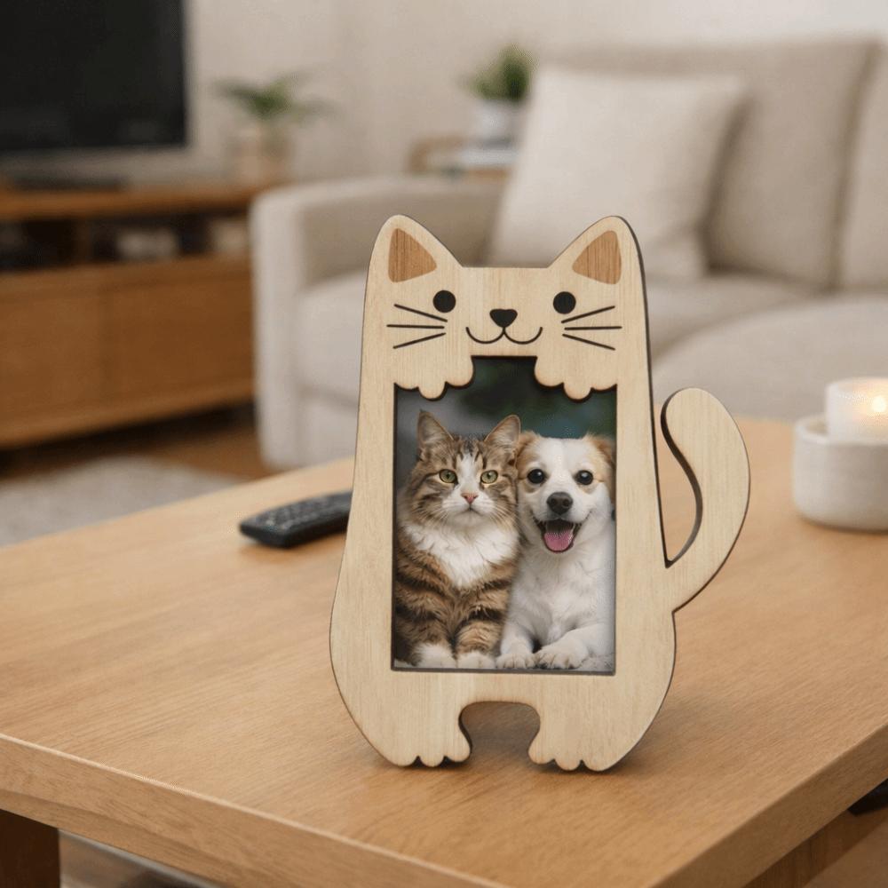 Wooden Photo Album Frame Animal Shapes Photo Display Rack Poster Frame  Home Decor
