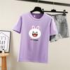 2025 Sommer Lässig locker Studenten T-Shirt junges Mädchen T-Shirts Harajuku niedlicher Cartoon-Druck Kurzarm T-Shirts Damen Y2k Tops