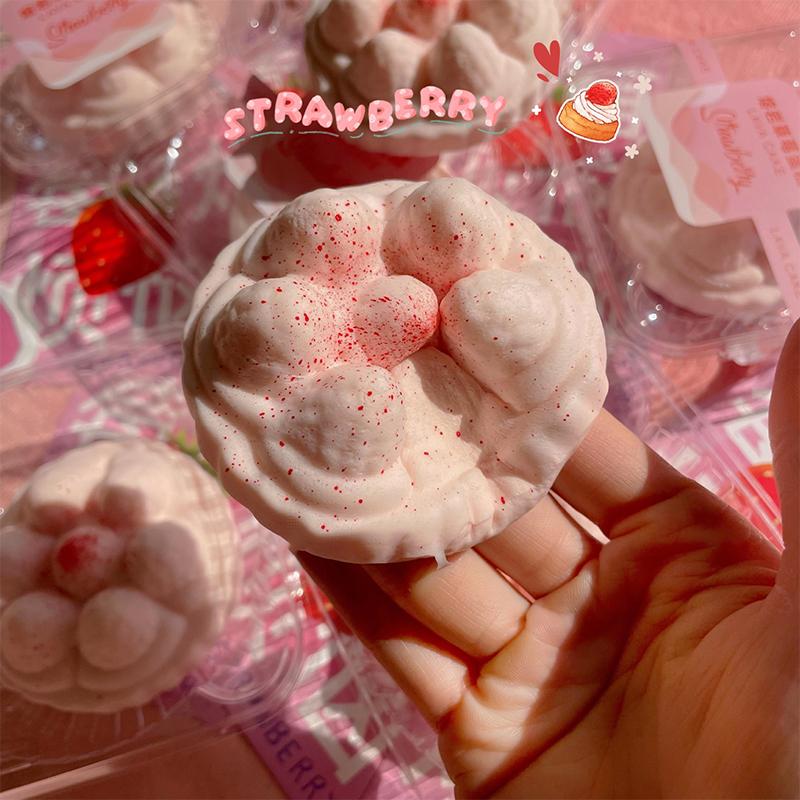 Ciliegia Fragola Latte Cubo Pane Morbido a Lenta Risalita Sollievo dallo Stress Sensoriale Per Sollievo dall'Ansia ADHD Regalo Per Bambini Adulti