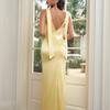 Temperament new matte high elastic dress, European and American sexy backless split slim and thin long dress skirt