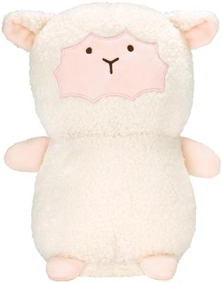 Skater Plush Neck Pillow, Microbeads, with Button, Original Character Sheep, NNP1-A