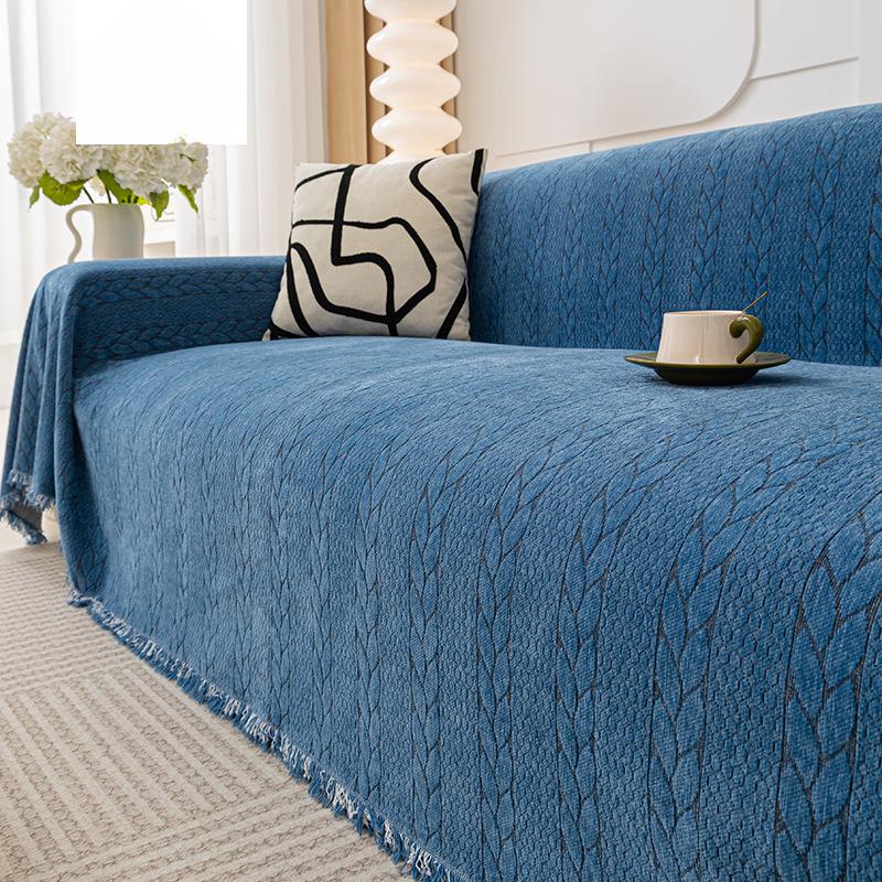 Herringbone Chenille Sofa Towel Cover Cloth Soft Four Seasons Universal All-Inclusive Full Set Sofa Cover Non-Slip