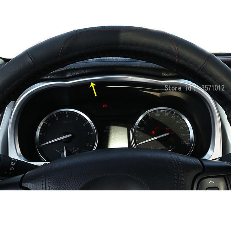 Car ABS Garnish Detector Dashboard Meter trument Panel Gauge Frame Stick For Toyota Highlander 2015 2016 2017 2018