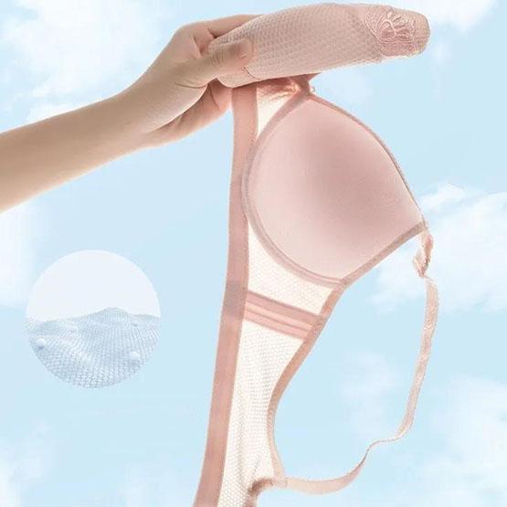 WTEMPO Sutien de mărime Plus Sutien fără cusături pentru femei Lenjerie de corp Sutien din dantelă Sutien moale de culoare uni fără sârmă