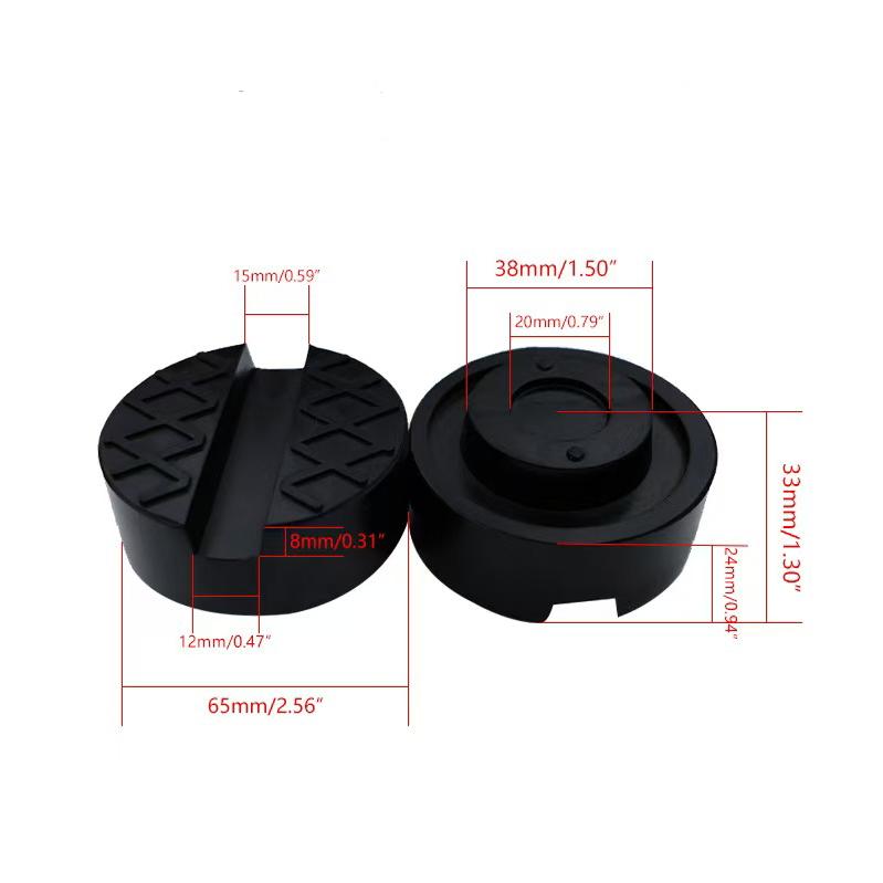 Universal Rubber Jack Pad Support Pinch Weld Slotted Floor Frame Rail Adapter Car Removal Repair Tool Rubber Block Floor Jack