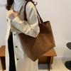 Inverno 2025 Camurça Fosca Grande Capacidade Casual Moda Tote