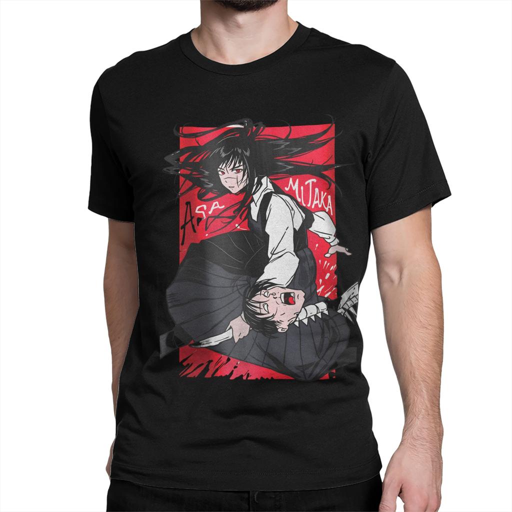 Herren Damen T-Shirts Yoru Chainsaw Man Anime Lustig 100% Baumwolle T-Shirt Tanaka Rückenmarks-Schwert T-Shirt Kleidung Übergröße