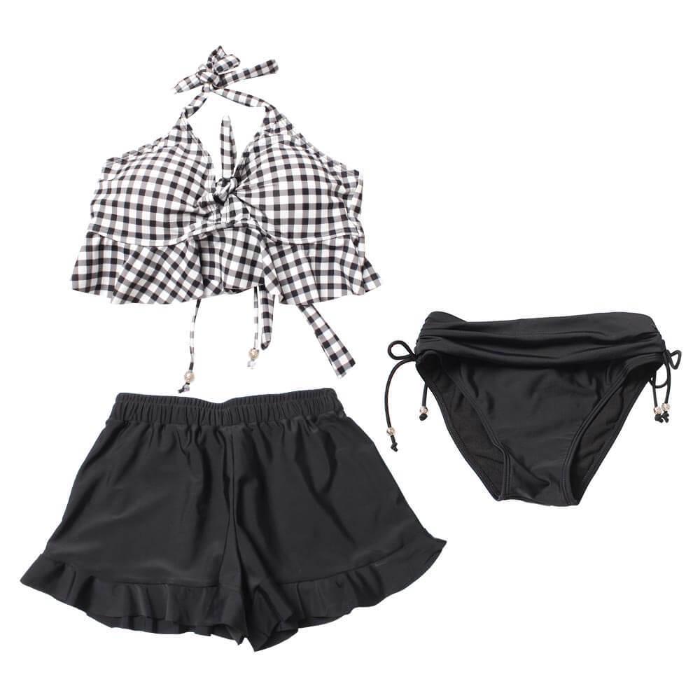Japanese Market Three-Piece Swimsuit Set