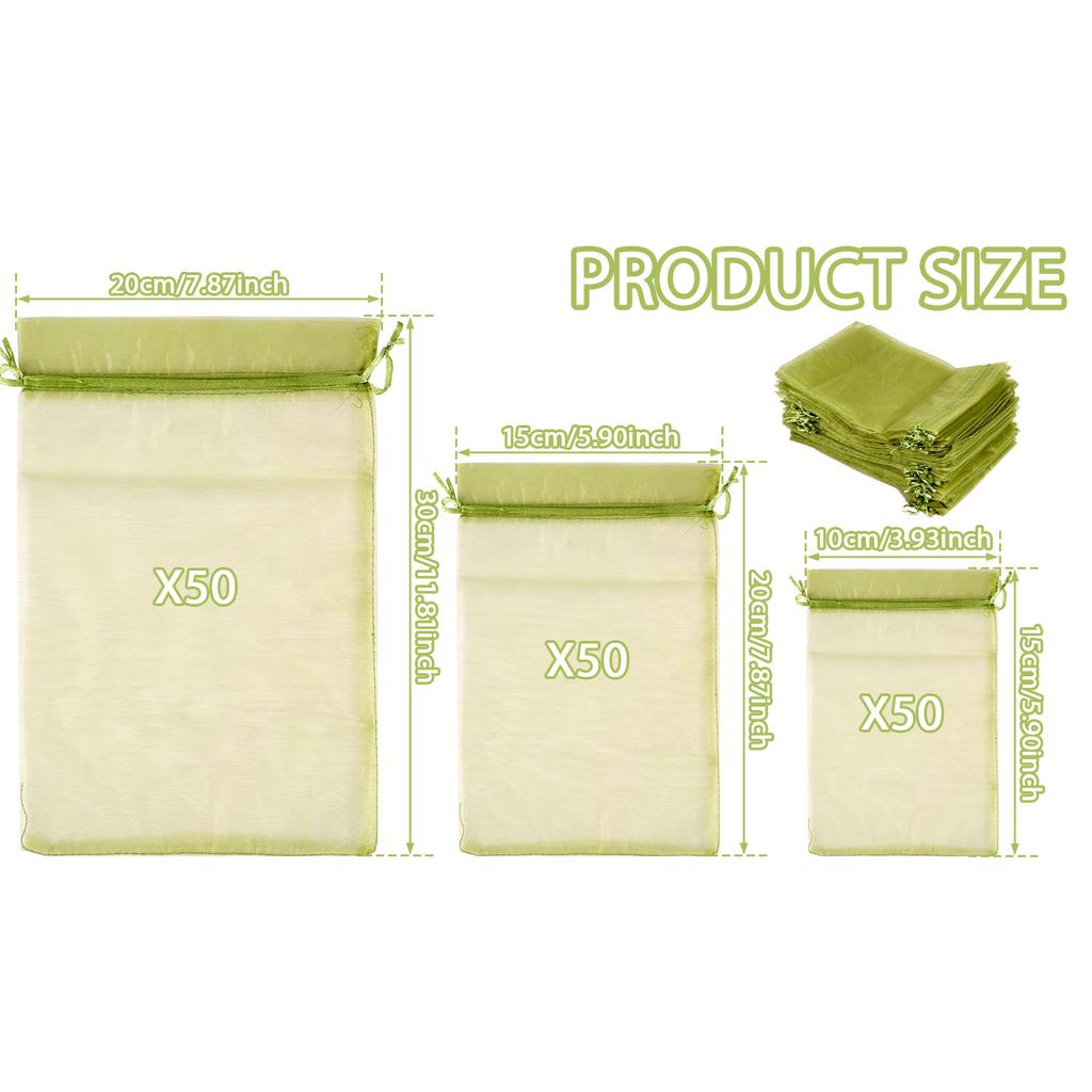 100/150 bucăți saci de protecție pentru fructe, căpșuni, struguri, saci de creștere cu șnur, saci de plasă de grădină pentru controlul dăunătorilor, instrumente anti-păsări