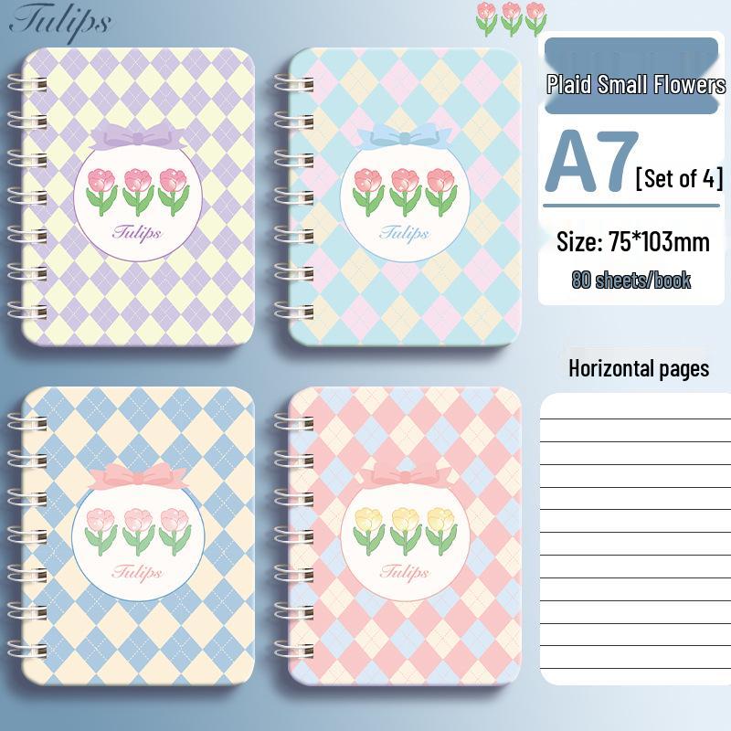 Capybara Cartoon A7 Mini Spiral Notebook - Cute & Girly Pocket Book