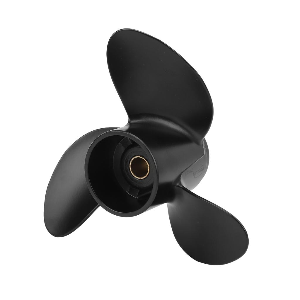 Marine Outboard Propeller 3 Blades 7.8x8in 12 Tooth RH Rotation Replacement for TOHATSU 4‑6HP MFS4 4 Stroke Engine