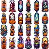 12pcs Temporary Tattoo Witches Temporary Tattoo Stickers Cats Haunted House Halloween Cauldron For Shoulders Children Cheeks