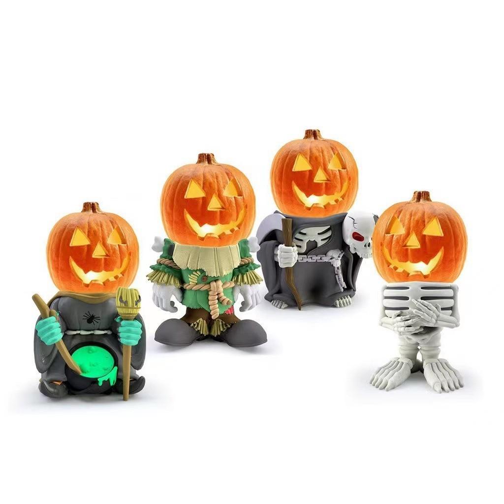 Led Lights Halloween Pumpkin Knight Tabletop Decoration Luminous Light Night