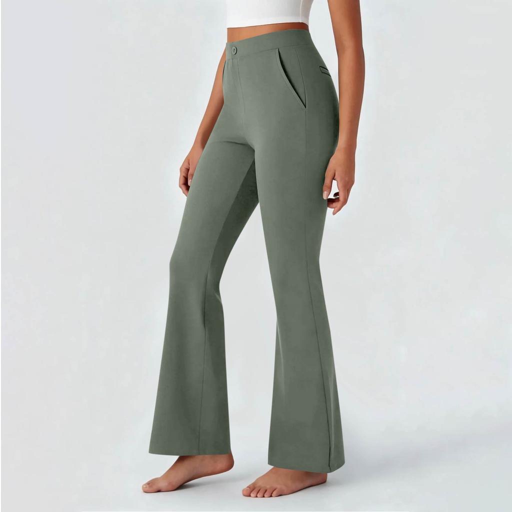 Women's Casual Slim-fit Wide-leg Trousers,  Color, Flowing Long Pants