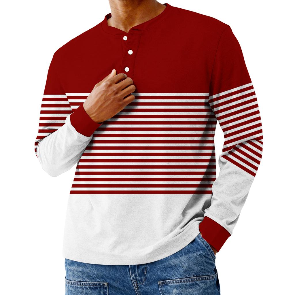 Men's Casual Oversized Button-Down Shirt With Long Sleeves