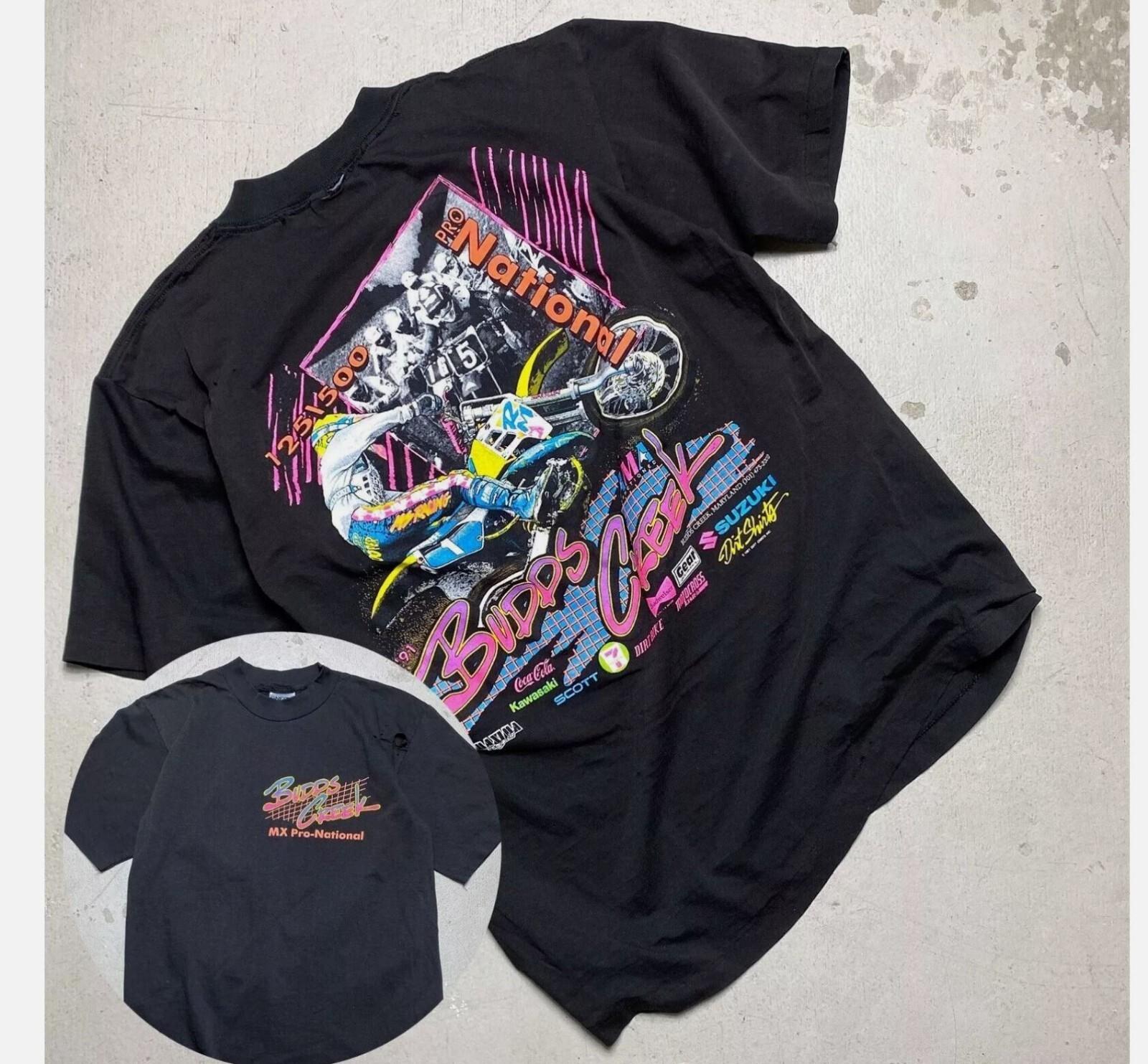 Vintage 1991 Budds Creek Motocross National T-Shirt Cotton Unisex XL