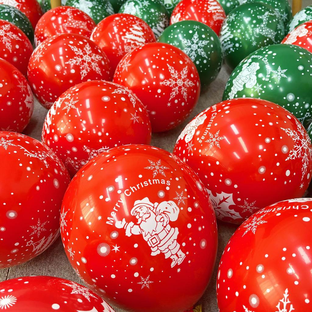 20/10Pcs Merry Christmas Balloons Santa Claus Snowflakes Latex Balloon Inflatable Kids Gifts Christmas New Year Party Decoration