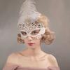 Premium Feathered Rhinestones Costume Mask For Theater Performances And Formal Parties Tear Proof Construction