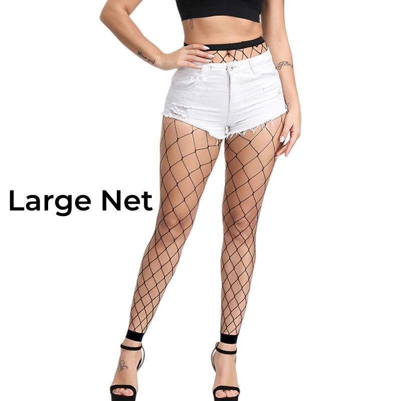 

Women Fashion Footless Fishnet Tights High Wasited See Through Net Leggings Black Fishnet Stockings Pantyhose 45-65kg (M-L)