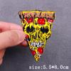 Punk Skull Embroidered Patches For Clothing Hip Hop Patch Iron On Patches For Clothes Grim Reaper Embroidery Patch Stripe Badges