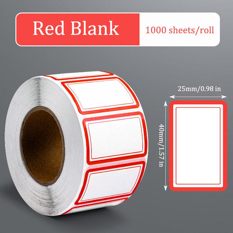 Self-Adhesive Label Stick,1000 Sheets/Roll Sticky Notes,Printable And Handwritable,Adhesive Paper,Office And Study Supplie