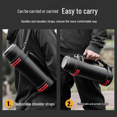 Isolierkessel mit großem Fassungsvermögen aus 304 Edelstahl - Tragbare Outdoor-Reise-Wasserflasche für Männer