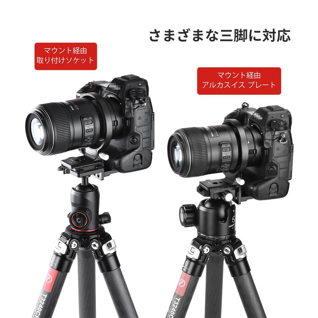 SWFOTO 80mm Ring Tripod Mount for Horizontal and Vertical Equipped with Type Quick Release Suitable for Z9 and R3 DSLR Cameras with Rotating Quick