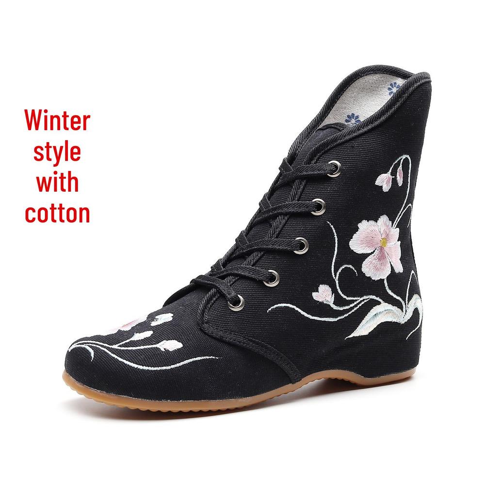 Damen Ethno-Stil Kurze Stiefel - Bestickte 3cm Absätze für Herbst/Winter