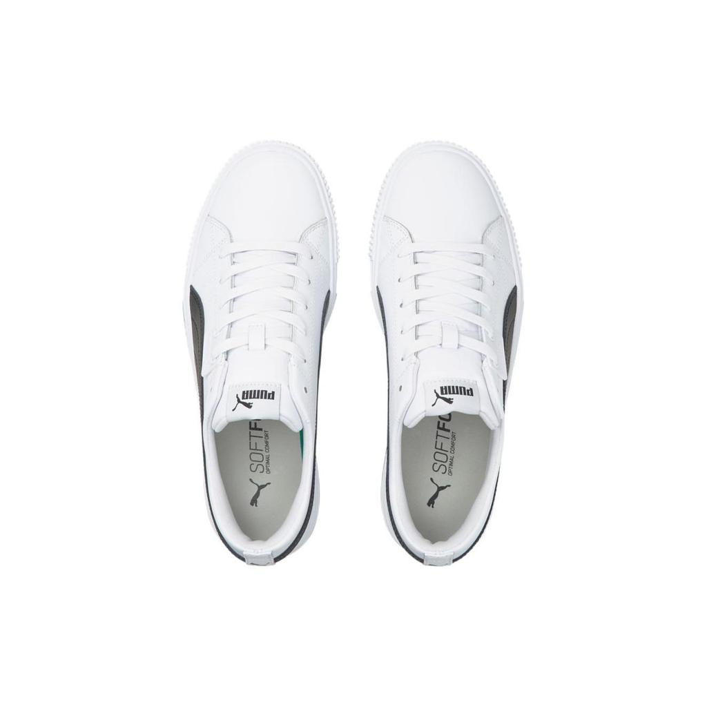 Puma Ever Fs Leather Retro Casual Low-Top Sneakers Unisex Sneakers White Black 384824-01