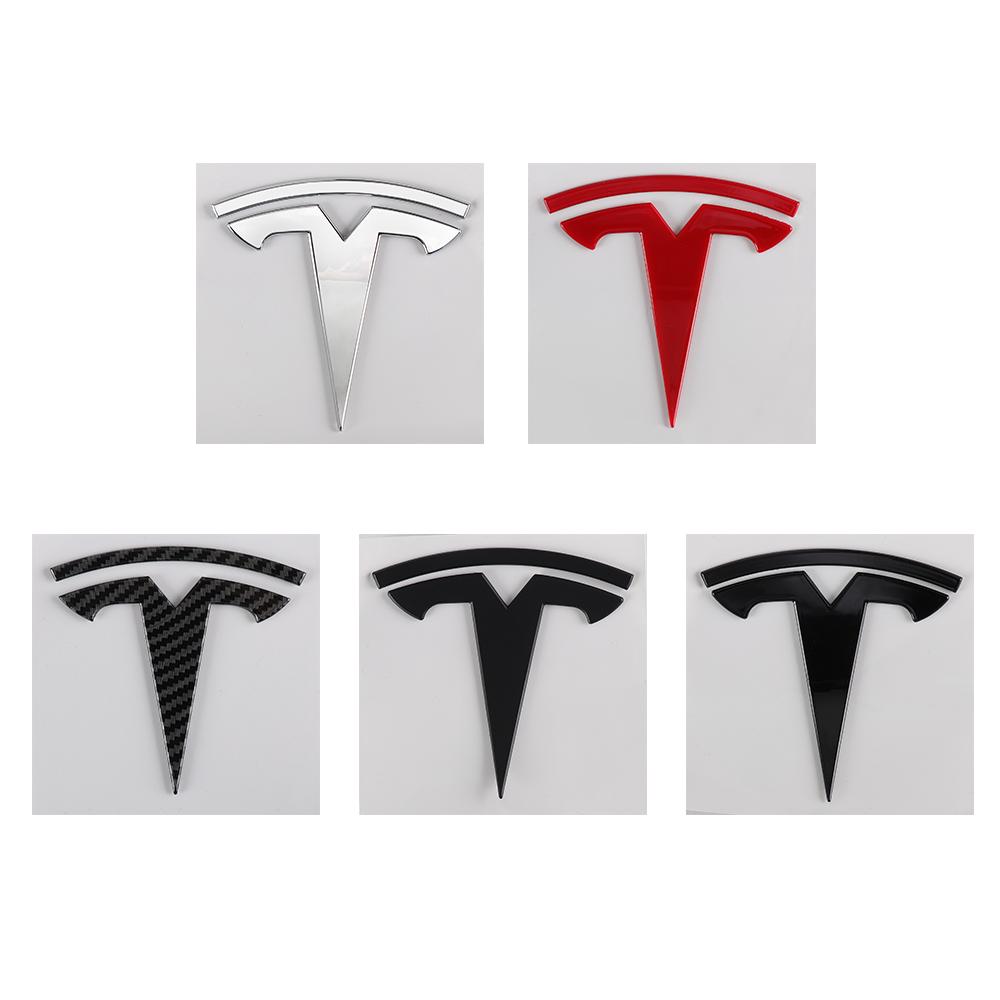3D Styling Car Front Hood Emblem Rear Trunk Badge Sticker For Tesla Model 3 Model S X Model Y 2022 Roadster SpaceX Cybertruck