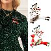 Christmas Elk Brooch Christmas Deer Brooch Lapel Pin Rhinestones Reindeer Brooch Pin Christmas Gift for Men Women Kid