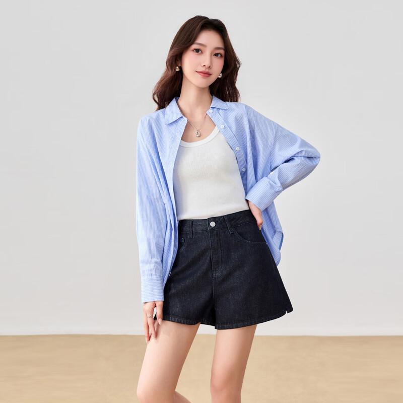 IEF 2026 Summer American Style Slimming Denim Shorts