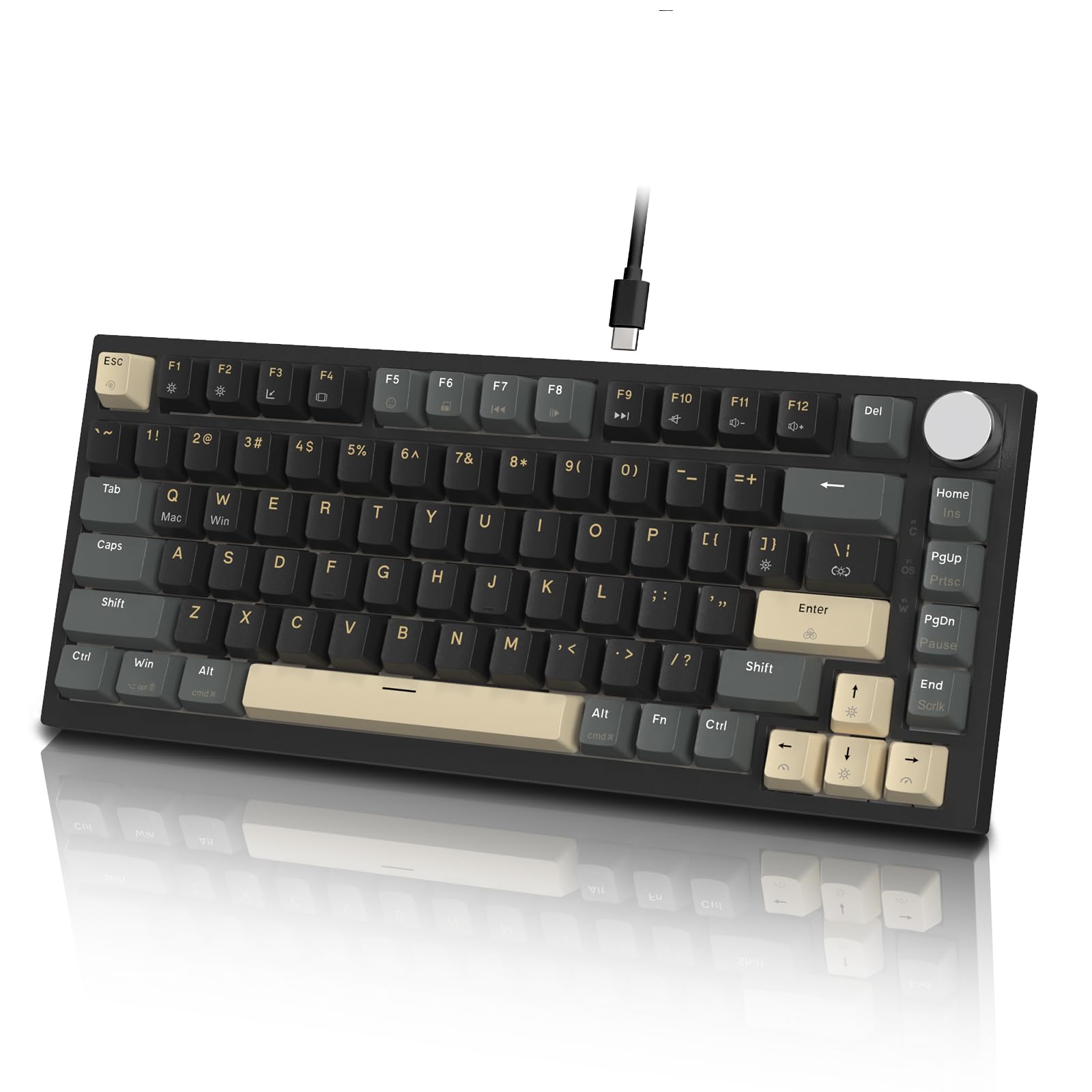 

MAMBASNAKE x ATTACK SHARK K85 Rapid Trigger Wired Mechanical Keyboard with 75% RGBPBT Color Matching, Magnetic Gaming Keyboard, Adjustable Travel,